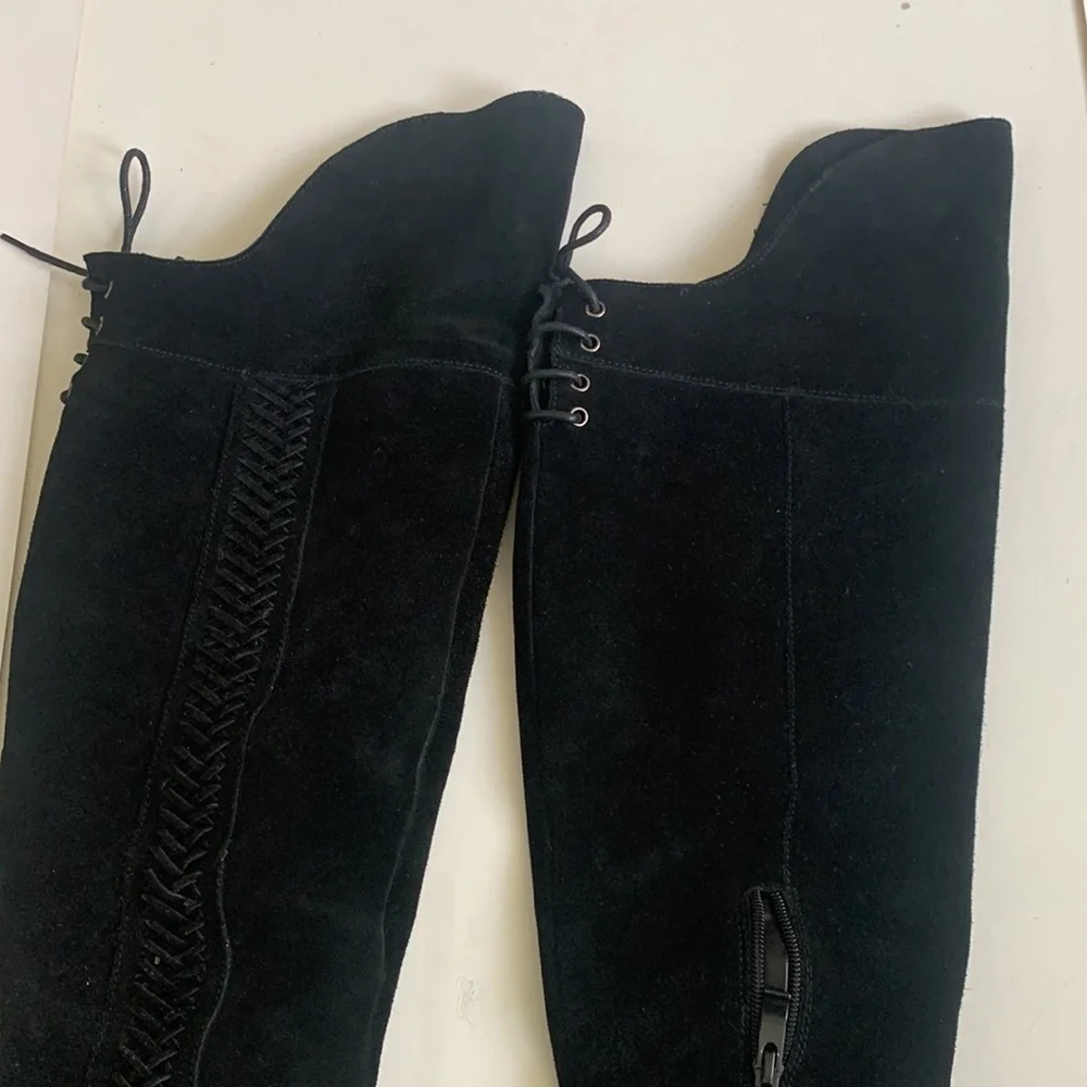 Sabicca over the knee suede leather boots size 9